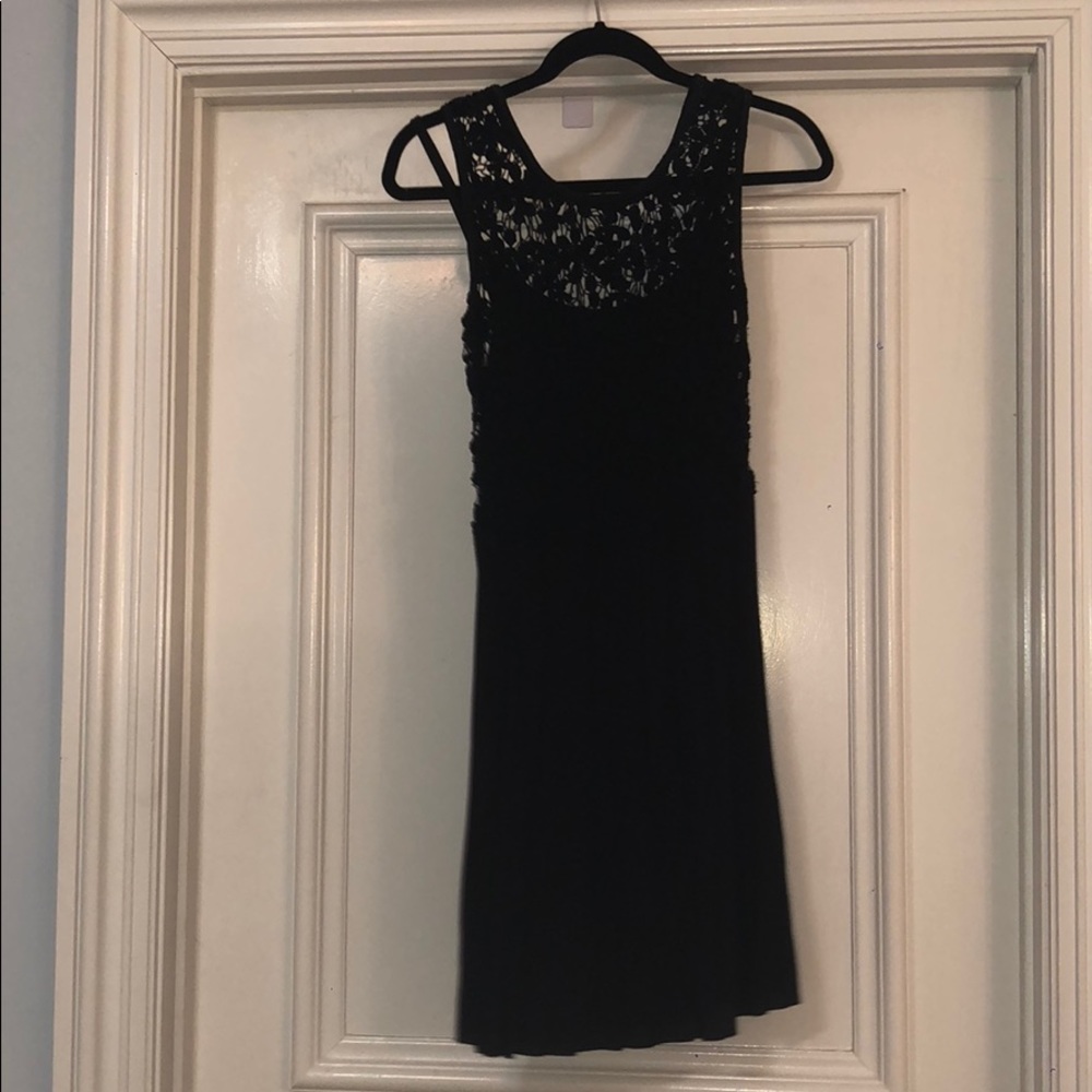 Black Dress with Floral Pattern at the top.